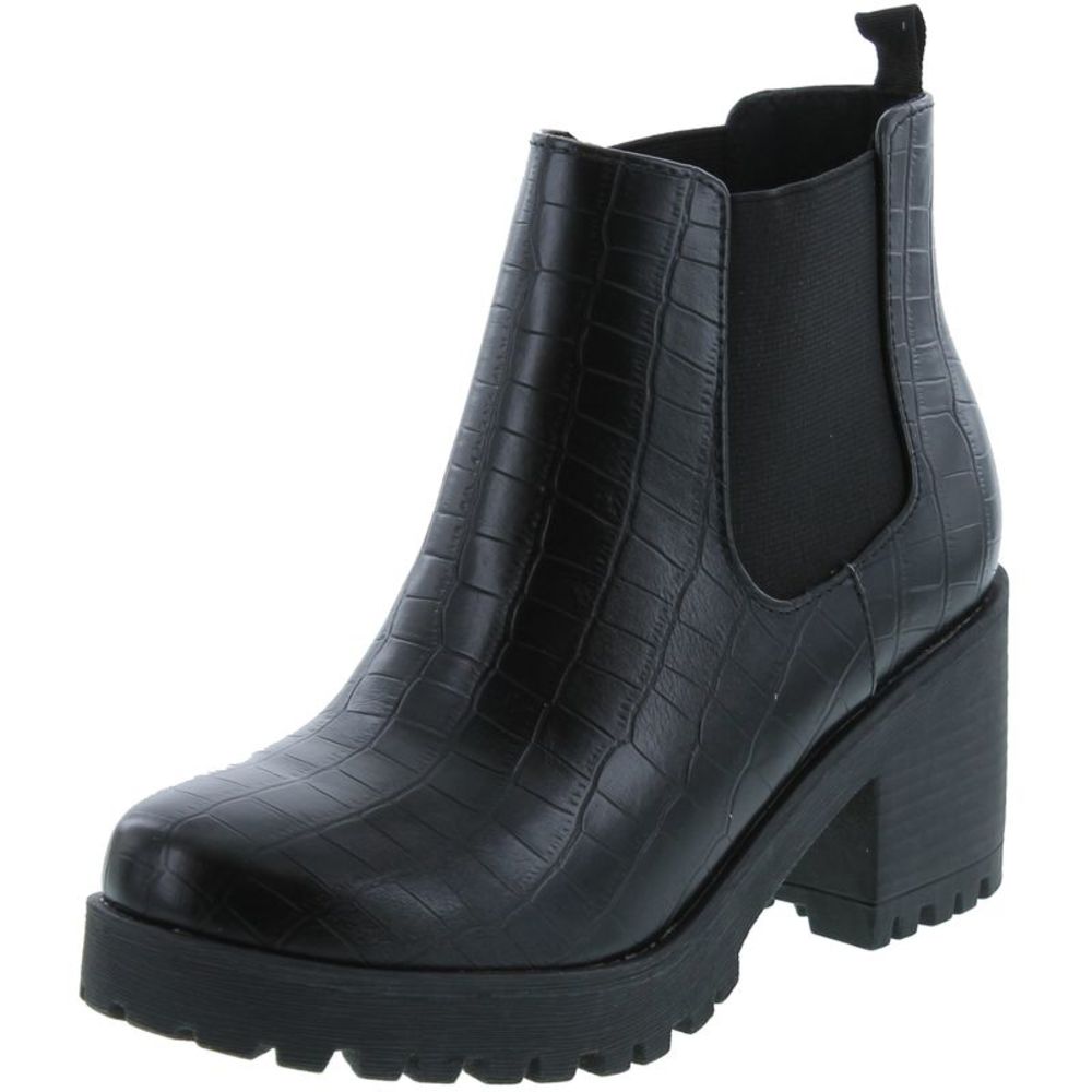 Soda Jaber Black Croco Womens boots 6.5 NEW